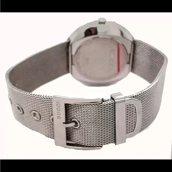 GUCCI Stainless Steel 35mm U-Play Mesh Quartz Watch Silver  display picture 1